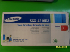 Cartus Samsung SCX-4216D3 original - NOU (SIGILAT). Pentru Samsung SCX-4016, SCX-4116, SCX-4216F, SF-755P foto