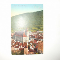 Carte postala Brasso Kronstadt Brasov Evangel. Kirche Evangel. templom Biserica evangel. 1914