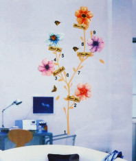 Sticker - autocolant de perete, model Copac flori pictate foto