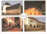 CPI (B2414) BISTRITA. TURNUL DOGARILOR, BULEVARDU DECEBAL, INTERIOR BISERICA EVANGHELICA, ARCADE, FOTO GREC LAURENTIU, CIRCULATA 2002, STAMPILE, TIMBR