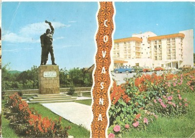 CPI (B2380) MONUMENTUL OSTASULUI ROMAN, COVASNA - HOTEL, EDITURA OSETCM, CIRCULATA 18.5.78, STAMPILE, TIMBRU IMPRIMAT foto