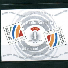 ROMANIA 2008 - SOCIETATEA ROMANA DE RADIODIFUZIUNE,COLITA, MNH - LP 1820a