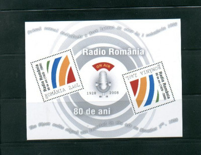 ROMANIA 2008 - SOCIETATEA ROMANA DE RADIODIFUZIUNE,COLITA, MNH - LP 1820a foto