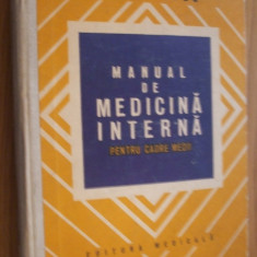 MANUAL DE MEDICINA INTERNA pentru Cadre Medii - C. Borundel - 1979, 636 p.