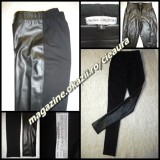 COLANTI NEGRI DAMA ELASTICI TALIE JOASA FATA PIELE ECO NEAGRA PANTALONI MULATI, Negru, Normali, S