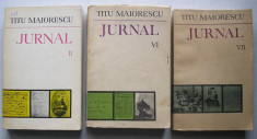 Titu Maiorescu - Jurnal (volumele II, VI si VII) foto
