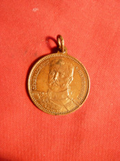 Medalie bronz -General Hindenburg 1918- d= 2,4 cm foto