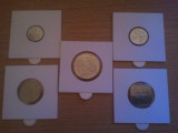 Lot 6 monede Aruba, 5 monede UNC si o moneda in circulatie, 60 roni intregul lot