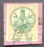 AUSTRIA VECHE - 5Kr PE FRAGMENT DE SCRISOARE