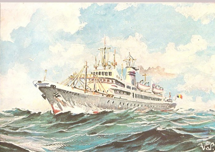 CPI (B2440) NAVROM, NEPTUN, NAVA SCOALA A MARINEI COMERCIALE CONSTRUITA IN 1976, VAPOR, EDITURA MERIDIANE, NECIRCULATA
