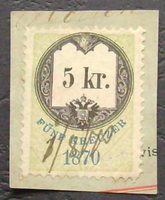 AUSTRIA VECHE - 15 Kr, PE FRAGMENT DE SCRISOARE foto