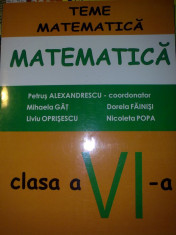 Petrus Alexandrescu - Teme - Matematica. Matematica clasa a VI-a foto