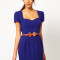 Rochie ASOS Sweetheart Neckline pe albastru *FARA CUREA*