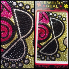 FOLIE UNIVERSALA ACCESORII ORNAMENTE TELEFON MOBIL CELULAR PIETRE CRISTALE SWAROVSKI model OCHELARI CELL PHONE JEWELRY STICKER TELEFOANE MOBILE foto