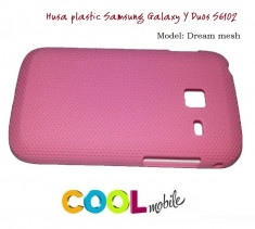 Husa plastic Samsung Galaxy Y Duos S6102 dream mesh roz foto