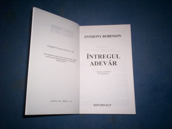 INTREGUL ADEVAR ANTHONY ROBINSON