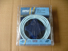 Cabluri SUPRA Cables USB 2.0 High Speed Type A-B de 3m lungime sigilate la cel mai bun pret! foto