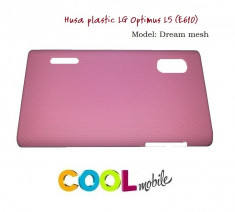 Husa plastic LG Optimus L5 E610 dream mesh roz foto