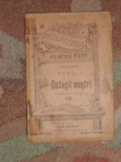 ALECSANDRI--POESII-OSTASII NOSTRI - 1900 foto