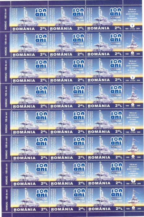 ROMANIA 2009 - ROMGAZ 100 ANI - COALA, MNH - LP 1831