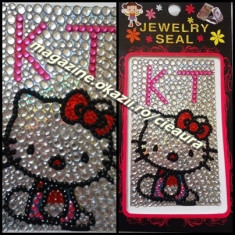 FOLIE UNIVERSALA ACCESORII ORNAMENTE TELEFON MOBIL CELULAR PIETRE CRISTALE SWAROVSKI FIRMA HELLO KITTY CELL PHONE JEWELRY STICKER TELEFOANE MOBILE foto