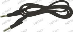 Cablu siliconic, borna tata-borna tata, culoarea neagra-129073 foto