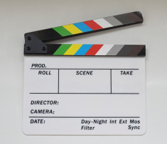 Clacheta profi pentru regie (regizor) - din acril cu brate din lemn - foto