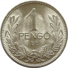 UNGARIA 1 PENGO 1939 ARGINT PERFECT UNC foto