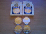 Lot 8 medalii comemorative UNC, necirculate 6 bucati, circulate 2 bucati, 4 Venezia, 2 Firenze si 2 Verona, taxele postale gratis, 100 roni lotul