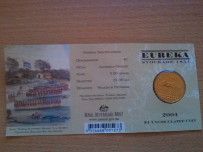 Moneda 1$ australian 1854-2004 UNC foto
