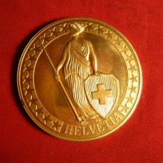 Medalie argint aurit -Eiger Monch Jungerfrau -Elvetia