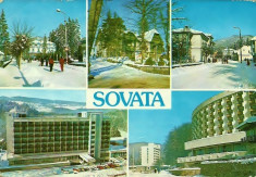 NGL: Romania SOVATA Iarna Colaj Carte Postala Color Circulata Carti Postale Vechi CP foto