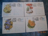 SET 12 PL. CIUPERCI 1993 HARTIE CRETATA [ LUCIOASA] CU STAMPILA ORADEA RAR