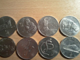 Lot 8 monede Coreea UNC, 100 roni intregul lot, taxele postale zero roni