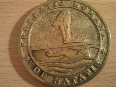Medalie Federatia Romana de Natatie, 51,28 grame foto