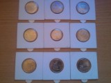 Lot 9 monede comemorative America, necirculate, sigilate, 90 roni lotul + taxele postale 10 roni = 100 roni