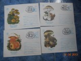 SET 10 PLICURI CIUPERCI HARTIE NORMALA 1994 STAMPILA LUNA PADURII