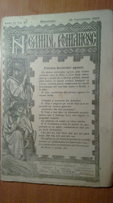 revista neamul romanesc 18 noiembrie 1907-poli. scocietatii agrare,nicolae iorga foto