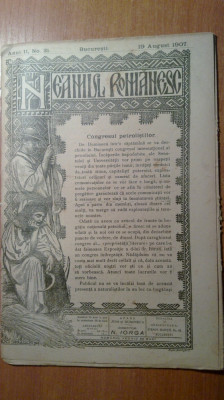 revista neamul romanesc 19 august 1907- nicolae iorga si congresul petrolistilor foto