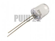 LED 10 mm superluminos,rotund, transparent, albastru, 0,3 W-6004 foto