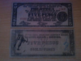 Filipine 5 pesos 1942, 2 bucati, 30 roni bucata