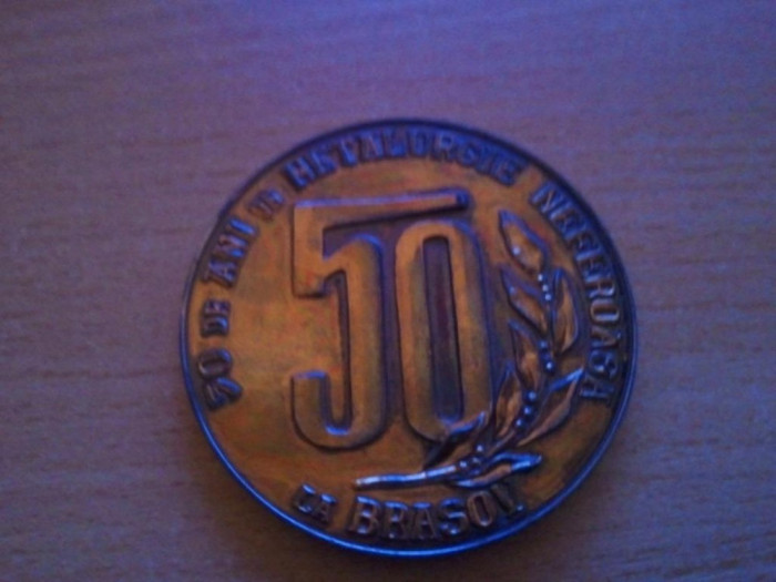 Medalie 50 de ani de metalurgie neferoasa Brasov, 95 grame