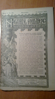 revista neamul romanesc 9 august 1907- articole scrise de nicolae iorga foto