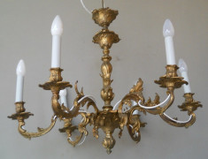 Frumos, vechi bronz candelabru 62cm foto