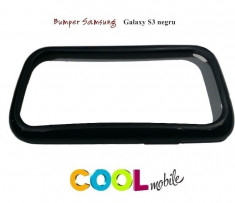 BUMPER PROTECTIE SAMSUNG GALAXY S3 I9300 PLASTIC - SILICON NEGRU foto