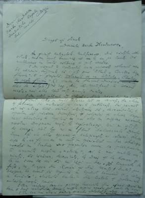 Scrisoare a poetului Nicolae Crevedia catre Barbu Teodorescu, 1942, legionar foto