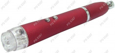 Laser pointer cu pix, tip breloc, cu LED-uri-113444 foto