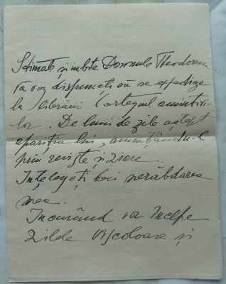 Scrisoare a poetului A. T. Stamatiad catre Barbu Teodorescu , 1942 foto