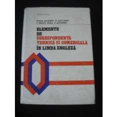 SPIRIDON LEFTER - ELEMENTE DE CORESPONDENTA TEHNICA SI COMERCIALA