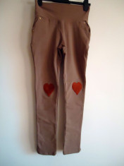 Pantaloni Leggings Colanti Heart- maro capuccino foto